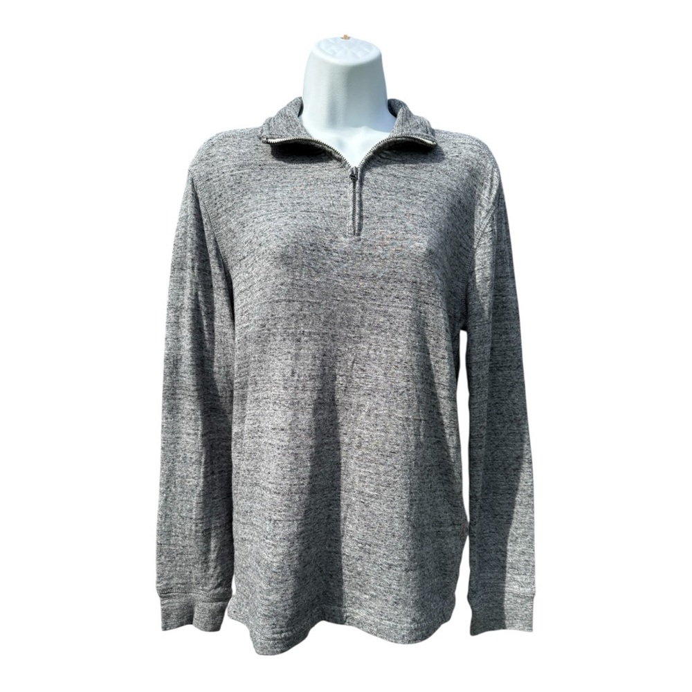 JCrew Knit Goods Quarter 1/4 Zip Sweater gray Size Medium